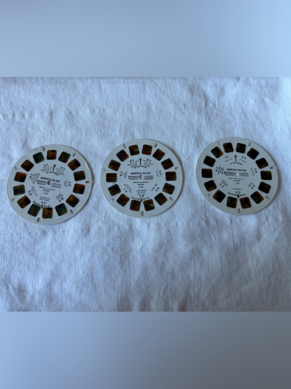 Garfield  Vintage View-Master Reels.